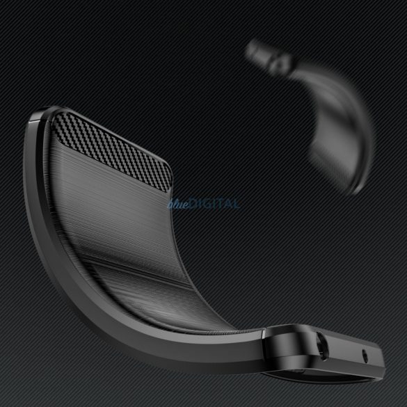 Carbon husă husă pentru Xiaomi 12T Pro / Xiaomi 12T flexibil silicon carbon Husă negru