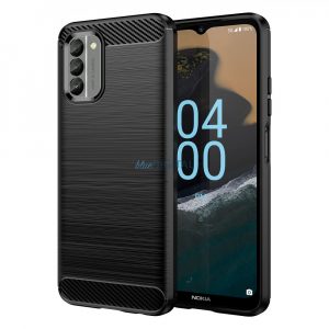 Husa Carbon pentru Nokia G400 Husa silicon flexibila din carbon neagra