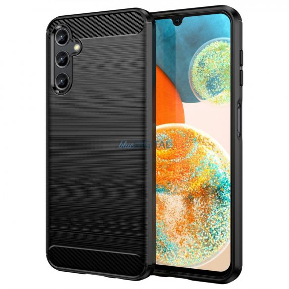 Husă de carbon pentru Samsung Galaxy A14 5G silicon flexibil Husă de carbon negru