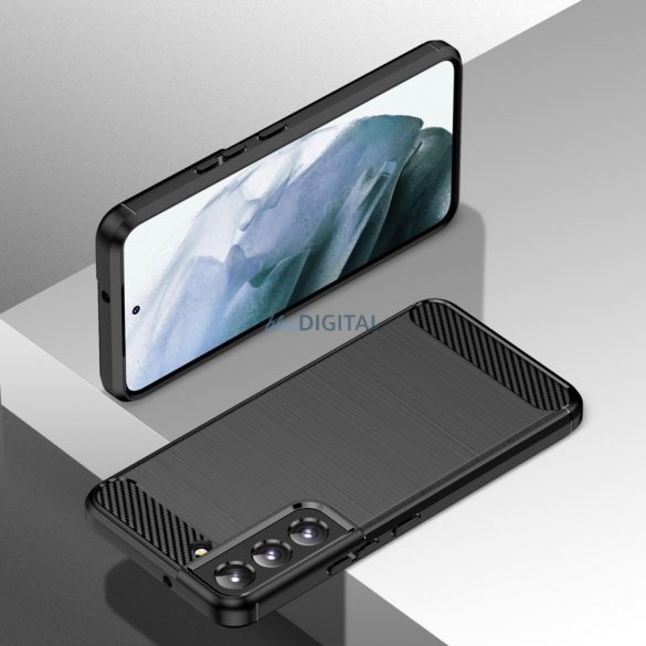 Carbon husă husă pentru Samsung Galaxy S23+ silicon flexibil carbon Husă negru