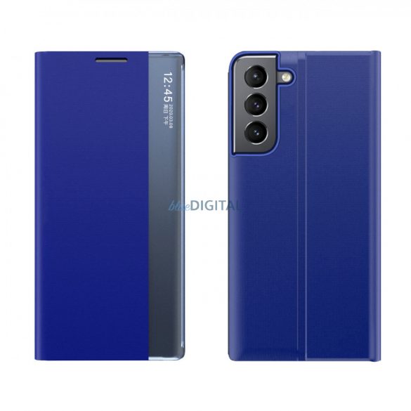 New Sleep Husă pentru Samsung Galaxy A14 Husă cu flip stand albastru