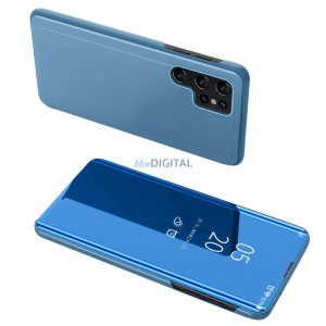 Husă Clear View pentru Samsung Galaxy S23 Ultra cu clapetă albastru