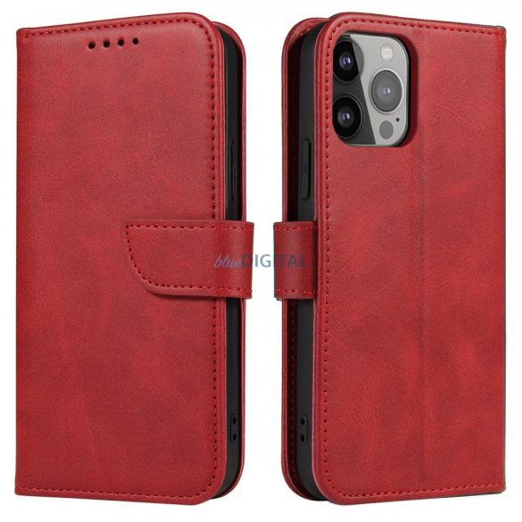 Husă magnetică pentru Samsung Galaxy S23 Ultra flip Husă wallet stand roșu