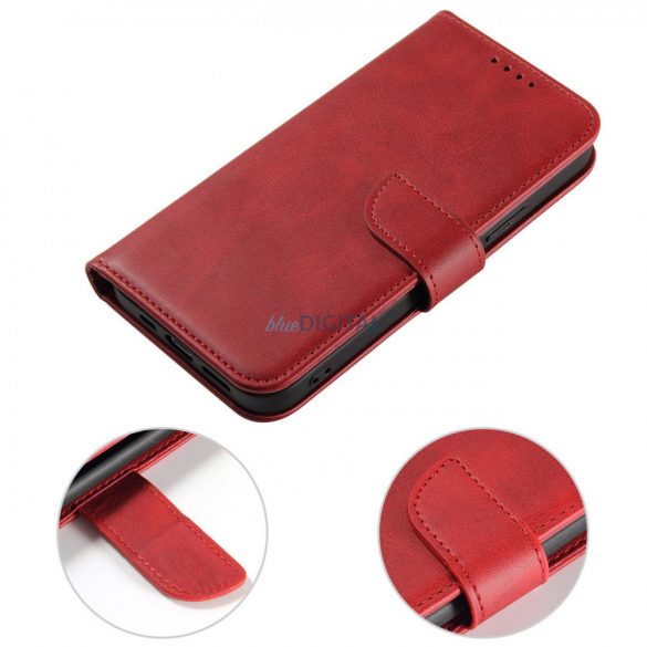 Husă magnetică pentru Samsung Galaxy S23 Ultra flip Husă wallet stand roșu