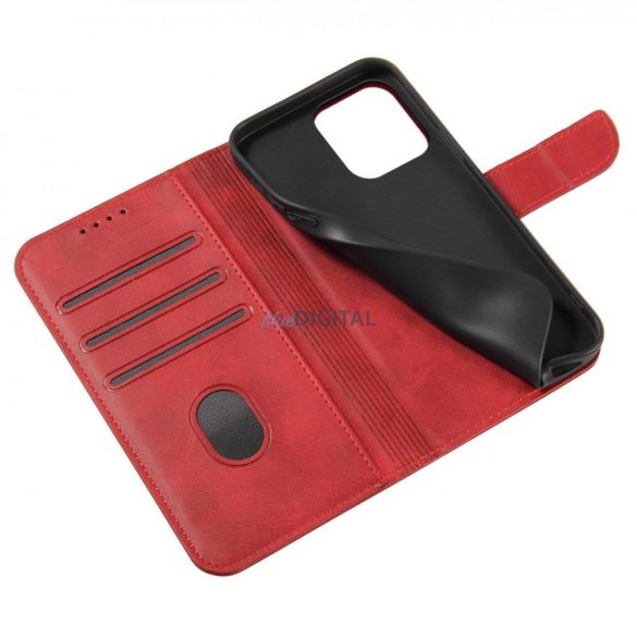 Husă magnetică pentru Samsung Galaxy S23 Ultra flip Husă wallet stand roșu