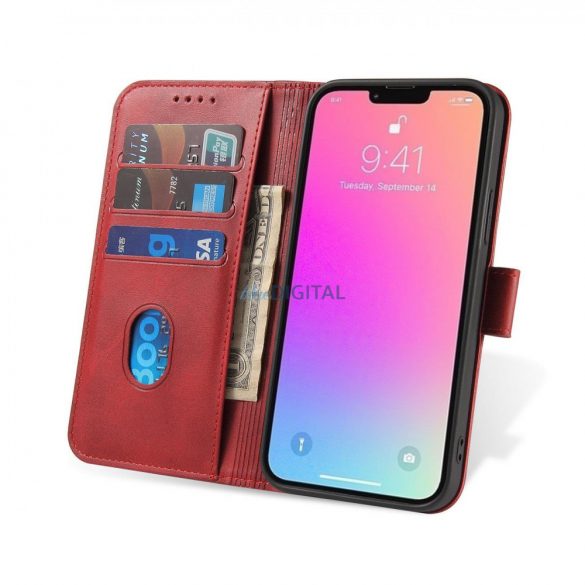 Husă magnetică pentru Samsung Galaxy S23 Ultra flip Husă wallet stand roșu