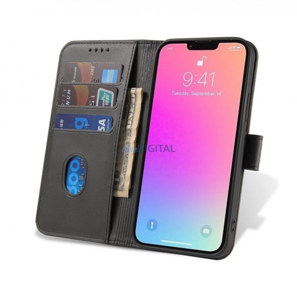 Husa Magnet Case pentru Vivo X80 Pro suport portofel cu capac rabatabil negru