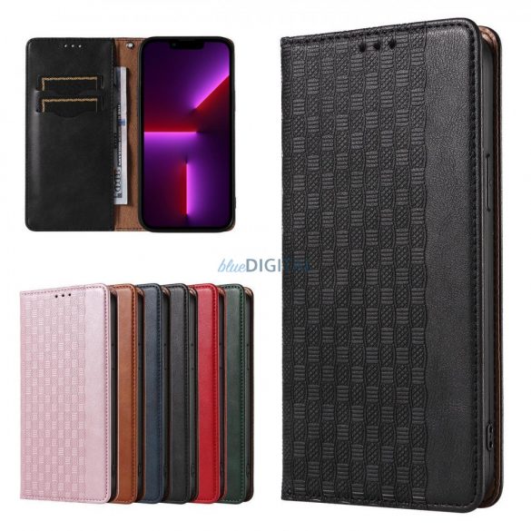 Husă cu curea magnetică pentru Samsung Galaxy S23 Flip Wallet Mini Suport pentru șnur negru