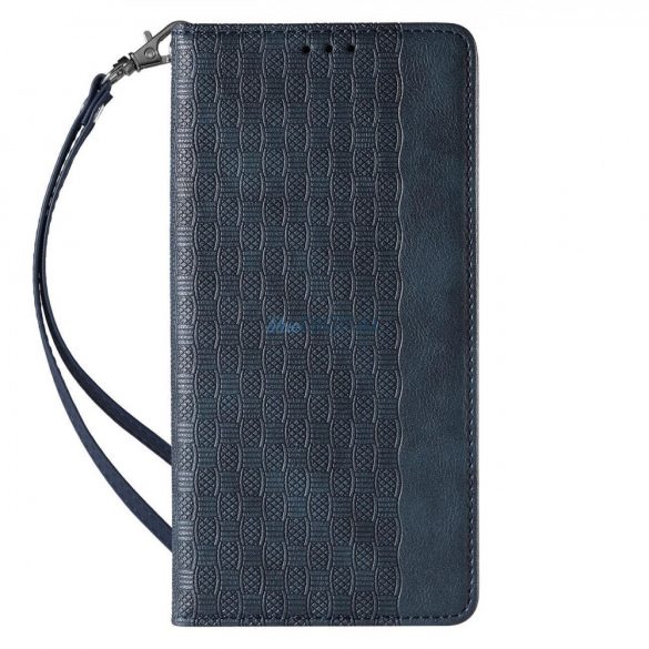 Husă cu curea magnetică pentru Samsung Galaxy S23+ Flip Wallet Mini Suport pentru șnur albastru