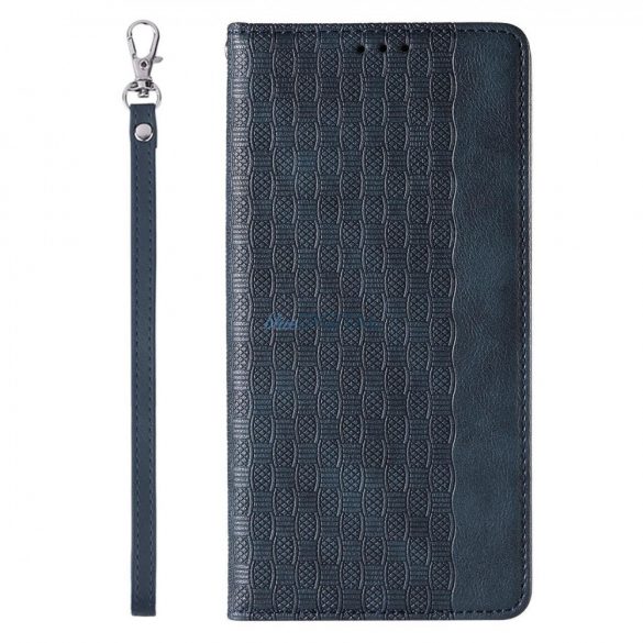 Husă cu curea magnetică pentru Samsung Galaxy S23+ Flip Wallet Mini Suport pentru șnur albastru