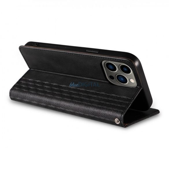 Husă cu curea magnetică pentru Samsung Galaxy S23 Ultra Flip Wallet Mini Snur Stand Negru