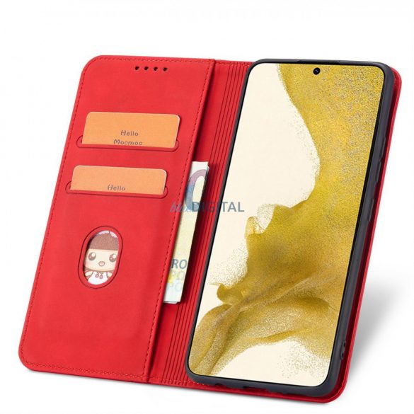 Husă Magnet Fancy pentru Samsung Galaxy S23+ flip Husă wallet stand roșu