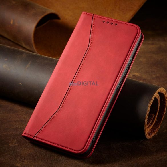 Husă Magnet Fancy pentru Samsung Galaxy S23+ flip Husă wallet stand roșu