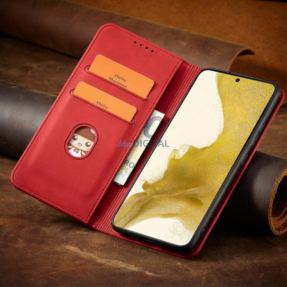 Husă Magnet Fancy pentru Samsung Galaxy S23+ flip Husă wallet stand roșu