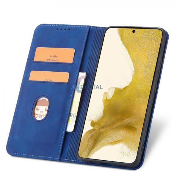 Husă Magnet Fancy pentru Samsung Galaxy S23 Ultra Husă cu Flip Wallet Stand Albastru