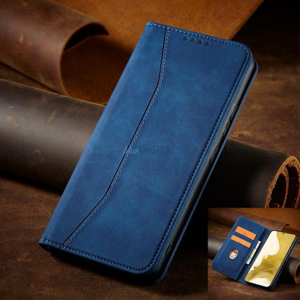 Husă Magnet Fancy pentru Samsung Galaxy S23 Ultra Husă cu Flip Wallet Stand Albastru