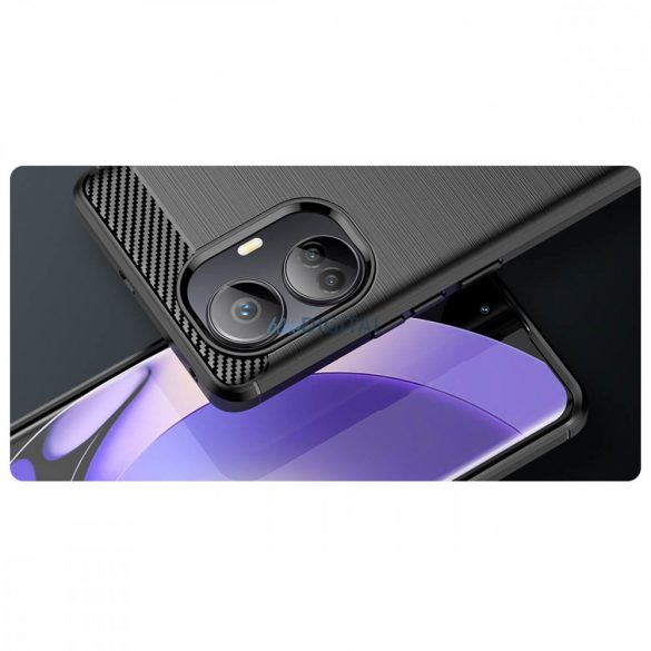 Husa Carbon Case pentru Realme 10 Pro+ husa silicon flexibila carbon neagra