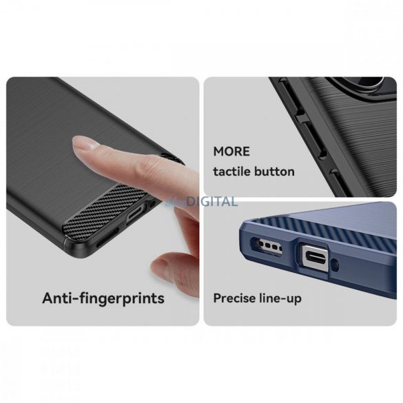 Husa Carbon Case pentru Realme 10 Pro+ husa silicon flexibila carbon neagra