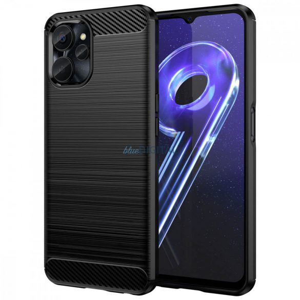 Husă din carbon pentru Realme 10 5G / Realme 9i 5G Husă flexibilă din silicon din carbon, neagră