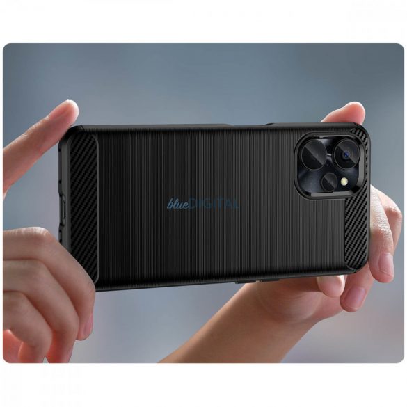 Husă din carbon pentru Realme 10 5G / Realme 9i 5G Husă flexibilă din silicon din carbon, neagră