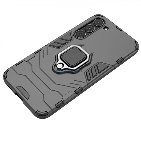 Husă Ring Armor pentru Samsung Galaxy S23+ Husă blindat inel suport magnetic negru