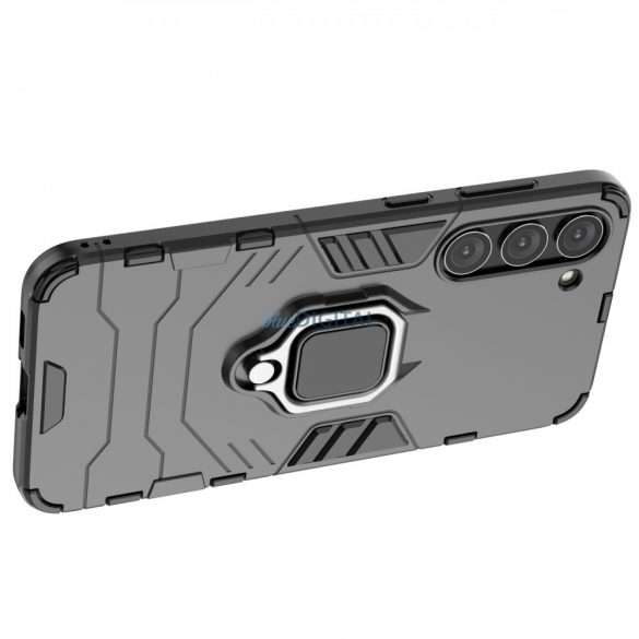 Husă Ring Armor pentru Samsung Galaxy S23+ Husă blindat inel suport magnetic negru