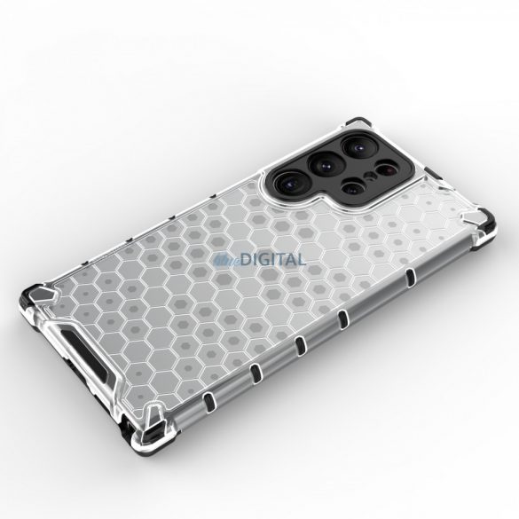 Honeycomb husă pentru Samsung Galaxy S23 Ultra blindat hibrid Husă albastru