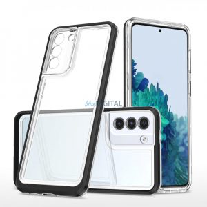 Husa transparenta 3in1 pentru husa din silicon Samsung Galaxy S23+ cu rama neagra