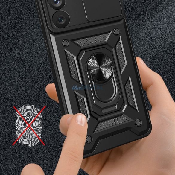 Husă Hybrid Armor Camshield pentru Samsung Galaxy S23 Husă blindată cu Husă pentru cameră foto negru