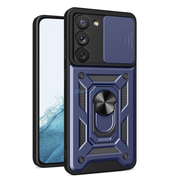 Husă Hybrid Armor Camshield pentru Samsung Galaxy S23 Husă blindată cu Husă pentru cameră albastră