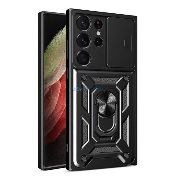 Husă Hybrid Armor Camshield pentru Samsung Galaxy S23 Ultra Armored cu Husă pentru cameră foto negru