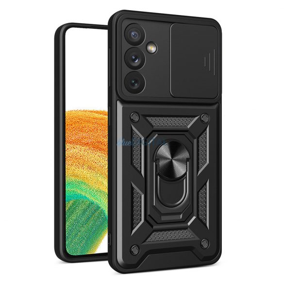 Husă Hybrid Armor Camshield pentru Samsung Galaxy A14 Husă blindată cu Husă pentru cameră foto negru