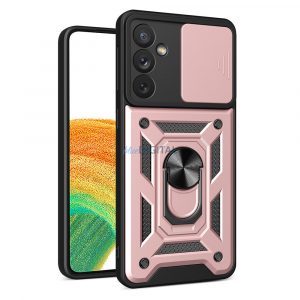 Husă Hybrid Armor Camshield pentru Samsung Galaxy A14 Husă blindată cu Husă pentru cameră foto roz