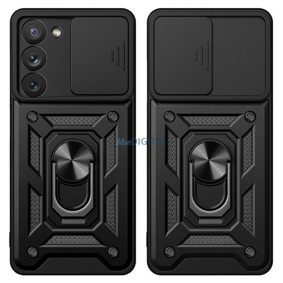 Husă Hybrid Armor Camshield pentru Samsung Galaxy A34 5G Husă blindată cu Husă pentru cameră foto negru