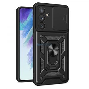 Hybrid Armor Camshield pentru Samsung Galaxy A54 5G Husă blindată cu Husă pentru cameră foto negru