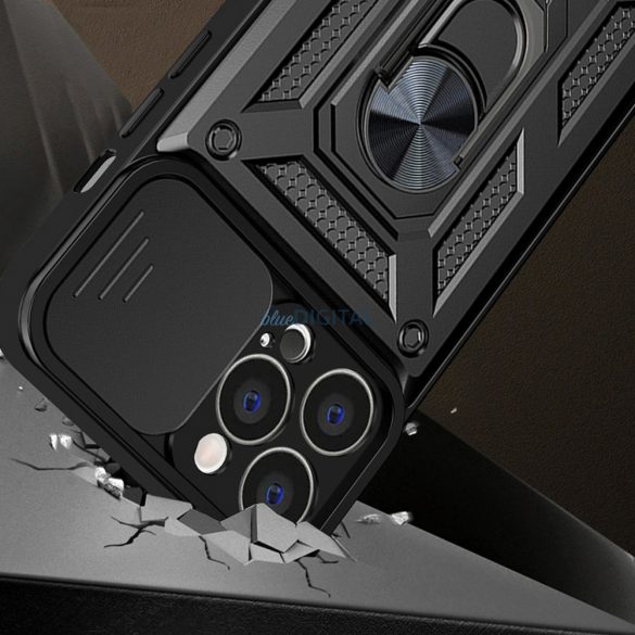 Hybrid Armor CamshieldHusăpentru Motorola Moto G62 5GHusăblindată cu Husă de cameră negru