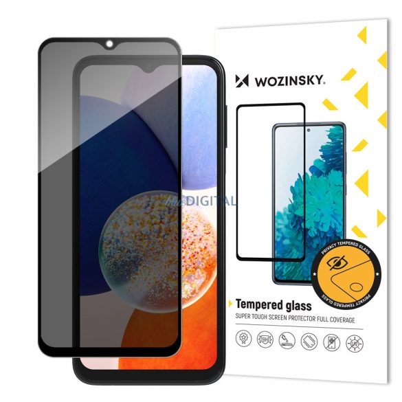 Wozinsky Privacy sticlă Folie securizată pentru Samsung Galaxy A23 cu filtru de confidențialitate Anti Spy