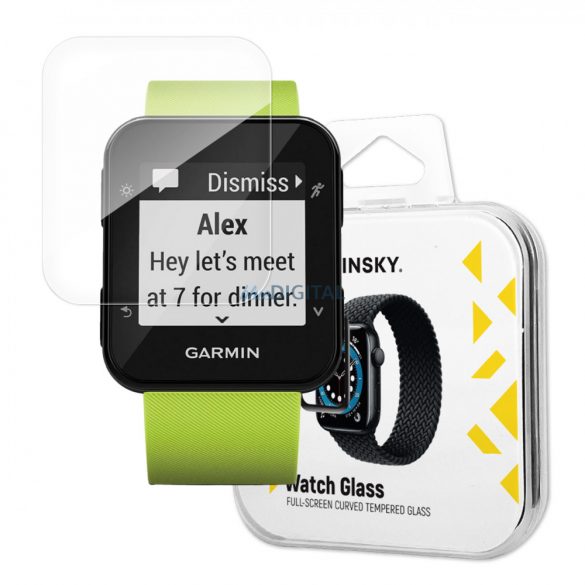 Wozinsky Full Glue Sticlă călită Sticlă călită pentru Garmin Forerunner 35 9H Capac pentru ecran complet cu cadru negru