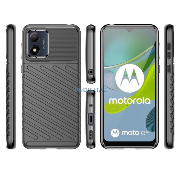 Thunder Husă  pentru Motorola Moto E13 silicon blindată  negru