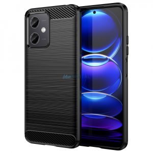 Husă de carbon pentru Xiaomi Poco X5 5G / Redmi Note 12 5G Husă de carbon de silicon flexibil negru