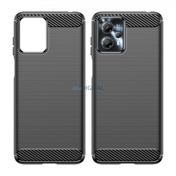 Husa Carbon pentru Motorola Moto G53 / G13 husa silicon flexibila carbon neagra