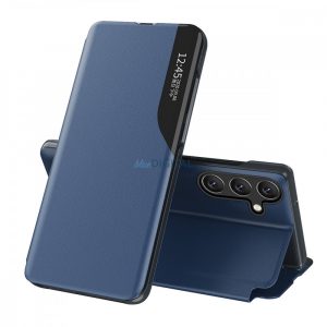 Husa Eco Leather View pentru Samsung Galaxy A24 4G cu suport clapeta albastru