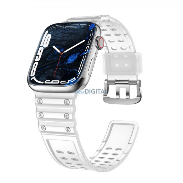 Curea cu protecție triplă Apple Watch Ultra Band, SE, 9, 8, 7, 6, 5, 4, 3, 2, 1 (49, 45, 44, 42 mm) Brățară cu bandă transparentă