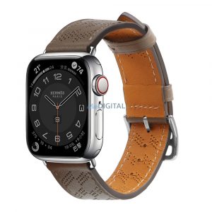 Curea Curea din piele Apple Watch SE, 9, 8, 7, 6, 5, 4, 3, 2, 1 (41, 40, 38 mm) brăţară cu bandă maro închis