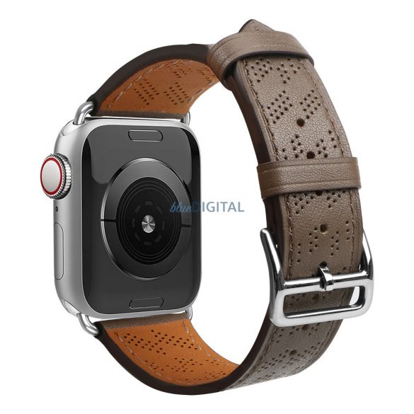 Curea Curea din piele Apple Watch SE, 9, 8, 7, 6, 5, 4, 3, 2, 1 (41, 40, 38 mm) brăţară cu bandă maro închis