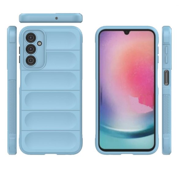 Husă Magic Shield pentru Samsung Galaxy A24 4G Husă blindat flexibil albastru deschis