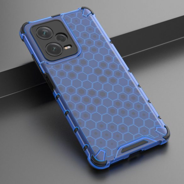 Honeycomb husă pentru Xiaomi Redmi Note 12 Pro + acoperire hibrid blindat albastru