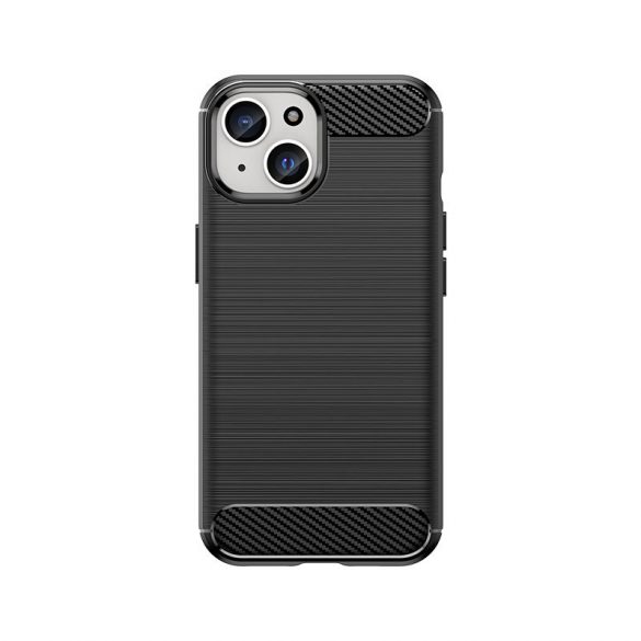 Husă flexibilă cu model Carbon pentru iPhone 15 Carbon Husă - neagră