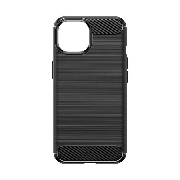 Husă flexibilă cu model Carbon pentru iPhone 15 Carbon Husă - neagră