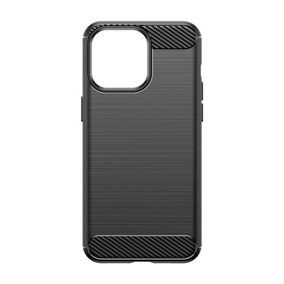 Husă flexibilă cu model carbon pentru iPhone 15 Pro Carbon Husă - albastră